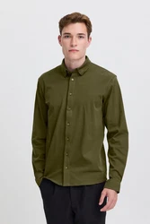 Casual Friday Langarmhemd CFArthur Dunkelgrün/Khaki/Grün
