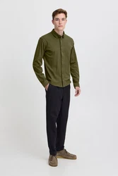 Casual Friday Langarmhemd CFArthur Dunkelgrün/Khaki/Grün