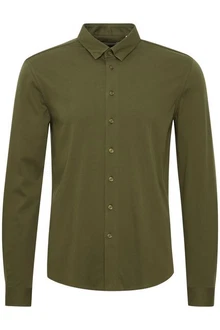 Casual Friday Langarmhemd CFArthur Dunkelgrün/Khaki/Grün