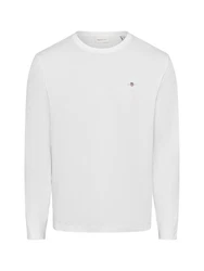 GANT Herren Langarmshirt REGULAR SHIELD LS weiß