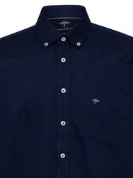 FYNCH-HATTON Langarmhemd mit Button-Down-Kragen Dunkelblau/Hellblau/Blau