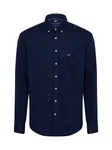 FYNCH-HATTON Langarmhemd mit Button-Down-Kragen Dunkelblau/Hellblau/Blau