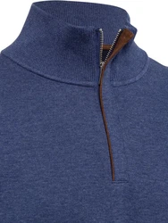 Gant Sweatshirt SACKER RIB HALF ZIP Dunkel Jeansblau Melan