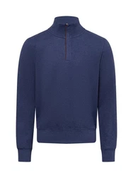 Gant Sweatshirt SACKER RIB HALF ZIP Dunkel Jeansblau Melan