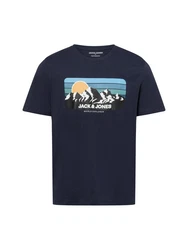 Jack & Jones T-Shirt Herren JJpeakTee SS Crew Dunkelblau