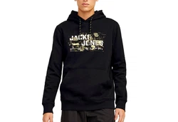 Jack & Jones Kapuzensweatshirt JCOOUTDOOR LOGO SWEAT HOOD SN oliv/orange/schwarz/wei