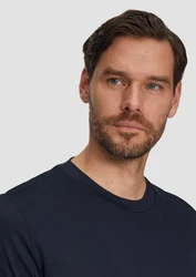 s.Oliver BLACK LABEL Kurzarmshirt Slim Fit Dunkelblau/Grau/Dunkelgrau