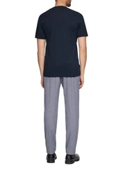 s.Oliver BLACK LABEL Kurzarmshirt Slim Fit Dunkelblau/Grau/Dunkelgrau