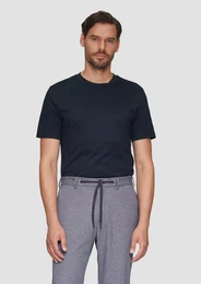 Kurzarmshirt Jerseyshirt im Slim Fit aus merzerisierter Baumwolle