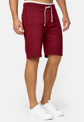 Indicode Herren Sweatshorts Aldrich Dunkelrot/Bordeaux
