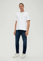 QS 5-Pocket Jeans Rick Slim Fit Blau/Dunkelblau