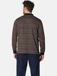 Babista Langarm-Poloshirt ALRENTI Khaki/Dunkelgrün/Grau/Braun