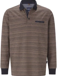 Babista Langarm-Poloshirt ALRENTI Khaki/Dunkelgrün/Grau/Braun
