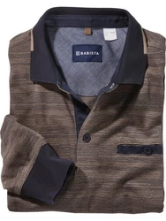 Babista Langarm-Poloshirt ALRENTI Khaki/Dunkelgrün/Grau/Braun