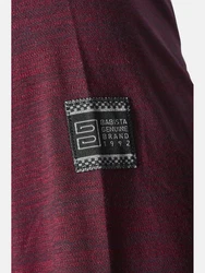 Babista Langarm-Poloshirt ALRENTI dunkelrot melange