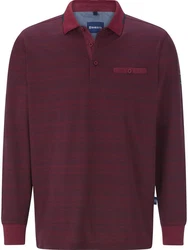 Babista Langarm-Poloshirt ALRENTI dunkelrot melange