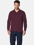 Babista Langarm-Poloshirt ALRENTI dunkelrot melange