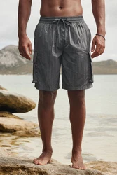 Next Badeshorts im Utility-Look (1-St) Dunkelgrau/Grau/Khaki/Dunkelgrün