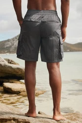 Next Badeshorts im Utility-Look (1-St) Dunkelgrau/Grau/Khaki/Dunkelgrün