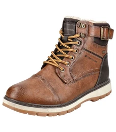 Stiefelette Lederimitat/Textil Schnrstiefelette