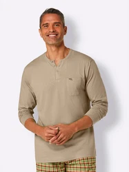 Witt Schlafanzug Schlafanzug-Shirt Khaki/Beige