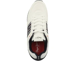 Pepe Jeans Dublin Young Sneaker Creme/Beige/Weiß/Rot