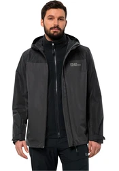 Jack Wolfskin 3-in-1 Funktionsjacke TAUBENBERG 3IN1 JKT M Dunkelgrau/Schwarz/Grau/Dunkelblau