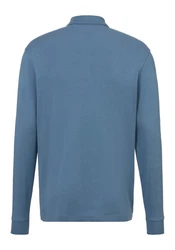 BOSS ORANGE Poloshirt Pe_interlock_long mit Polokragen Blau/Hellblau