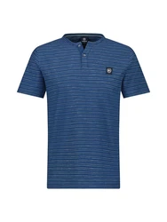 LERROS Henleyshirt Serafino-Shirt Dunkelblau/Blau