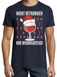 Youth Designz Print-Shirt Nicht Betrunken nur Weihnachtlich Herren T-Shirt 