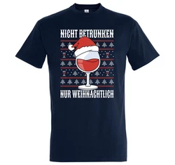 Youth Designz Print-Shirt Nicht Betrunken nur Weihnachtlich Herren T-Shirt 