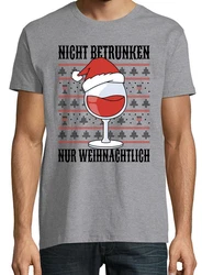 Youth Designz Print-Shirt Nicht Betrunken nur Weihnachtlich Herren T-Shirt 