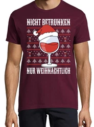 Youth Designz Print-Shirt Nicht Betrunken nur Weihnachtlich Herren T-Shirt 