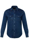 JP1880 Businesshemd Jeanshemd FLEXNAMIC Denim Langarm Dunkelblau/Blau