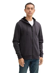 TOM TAILOR Jacke und Shirt Tarmac Grau