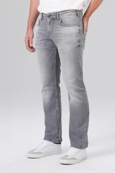 Miracle of Denim 5-Pocket Jeans Comfort Fit Thomas Grau/Hellgrau/Creme/Weiß