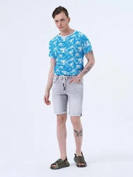 Miracle of Denim Jeansbermudas Tom Shorts Grau/Hellgrau