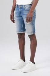 Miracle of Denim Jeansbermudas Thomas Shorts Creme/Schwarz/Weiß