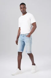 Miracle of Denim Jeansbermudas Thomas Shorts Hellblau/Creme/Weiß/Schwarz