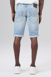 Miracle of Denim Jeansbermudas Thomas Shorts Hellblau/Creme/Weiß/Schwarz
