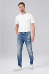 Miracle of Denim 5-Pocket Jeans Alvin Tapered (1-tlg) Creme/Weiß/Blau