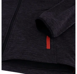 Kjelvik Fleecejacke Mike Sweatjacke Dunkelgrau/Rot/Grau
