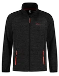 Kjelvik Fleecejacke Mike Sweatjacke Dunkelgrau/Rot/Grau