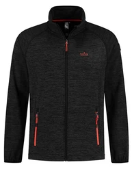 Kjelvik Fleecejacke Mike Sweatjacke Dunkelgrau/Rot/Grau