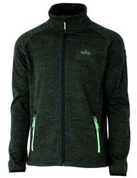 Kjelvik Fleecejacke Mike Sweatjacke Dunkelgrün/Grün/Neonfarben