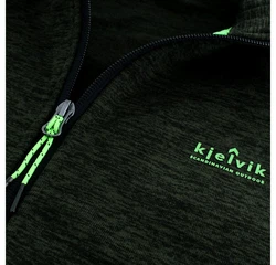 Kjelvik Fleecejacke Mike Sweatjacke Dunkelgrün/Grün/Neonfarben