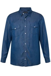 Kurzarmhemd Men+ Jeansoptik-Hemd Langarm Kentkragen bis 8 XL