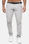 Elara Chinohose Herren Chino Hosen (1) Grau/Hellgrau