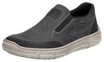 Rieker Slipper Slip-on Sneaker Halbschuh Schlupfschuh mit beidseitigem Gummizug grau/schwarz