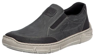 Rieker Slipper Slip-on Sneaker Halbschuh Schlupfschuh mit beidseitigem Gummizug